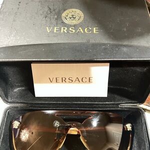 Versace Black and Gold Sunglasses